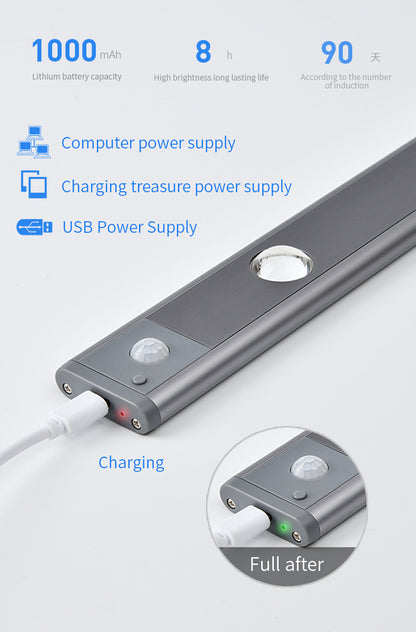 Motion Sensor Lamp Under The Cabinet Dimmable Cabinet Lamp Rechargeable Magnetic Suction Installation Kitchen Night Light Wardrobe Lamp