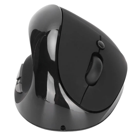 Left Hand Vertical Mouse 2.4G Wireless Vertical Ergonomic Mouse Rechargeable Mouse with USB Adapter Adjustable DPI for PC Black
